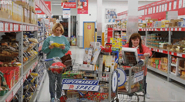Melissa McCarthy grocery shopping in an episode of &quot;Saturday Night Live.&quot;