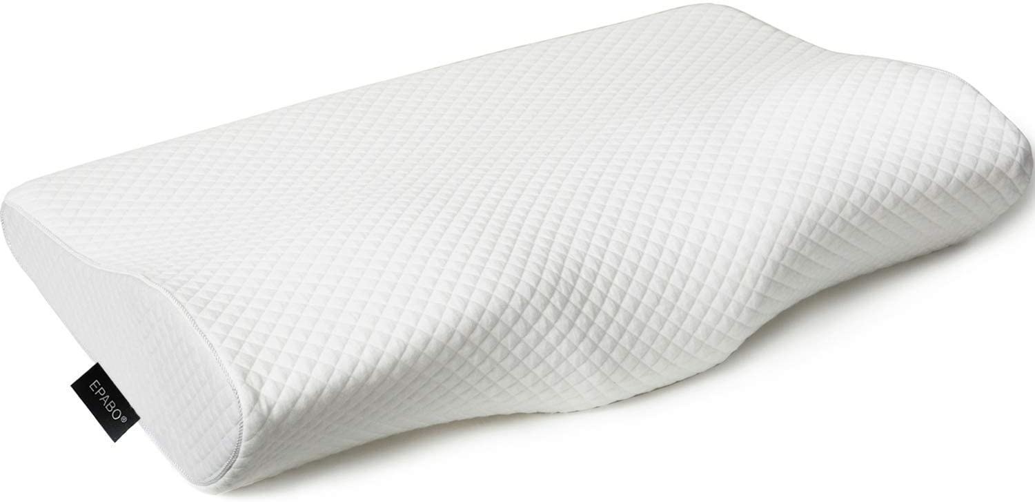 The pillow with an indentation for neck