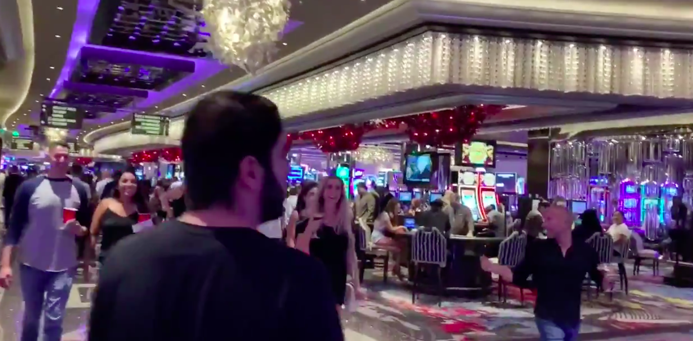 Shocking Video Shows Crowded Las Vegas Casino on Reopening Day