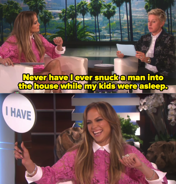 Jennifer Lopez admitting she snuck a man into her house without her kids knowing