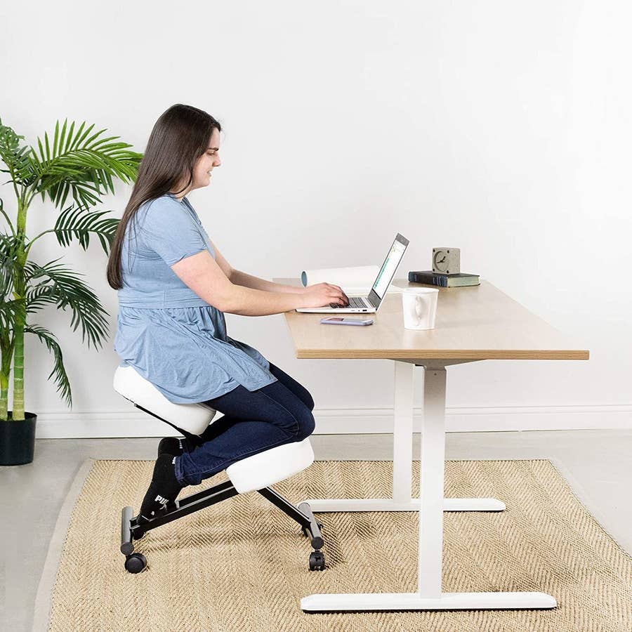 Don't have a desk chair? All you need is a seat cushion.