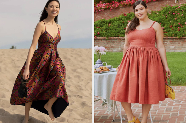 Models in dresses