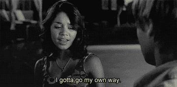 Gabriella walks away from Troy singing her memorable line, &quot;I gotta go my own way&quot;