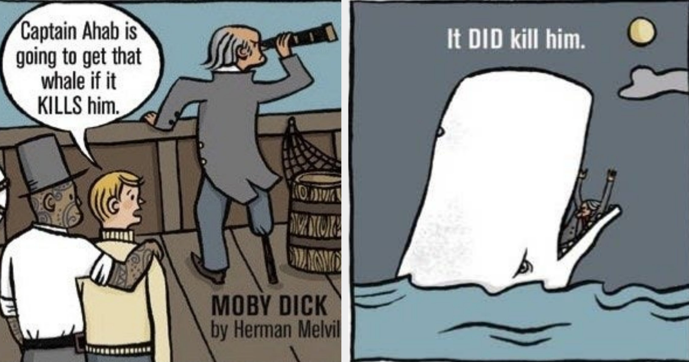 This Artist Condenses Classic Books Into Very Funny Comic Strips