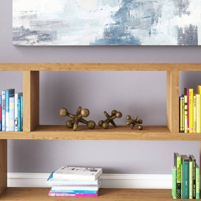 3-piece jacks sculpture set in bronze