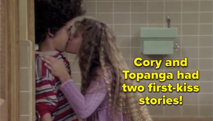 Topanga kissing Cory at the lockers