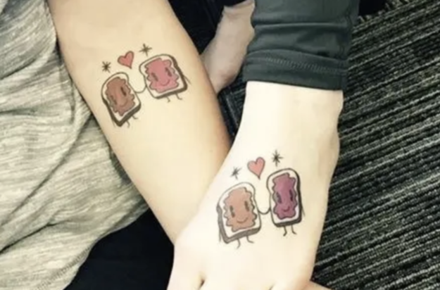 PB and J Peanut Butter and Jelly Sandwich Temporary Tattoo  Etsy