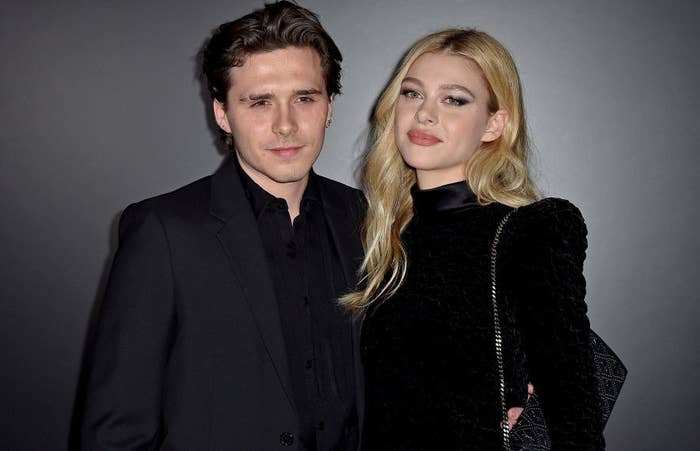 Brooklyn Beckham and Nicola Peltz on a red carpet