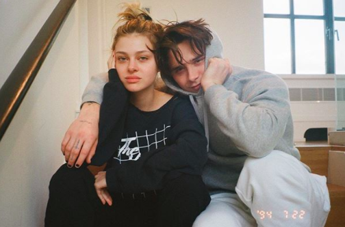 Nicola Peltz and Brooklyn Beckham wearing comfortable clothes
