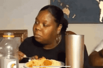 Black woman says &quot;look how she ate that&quot; while eating spaghetti