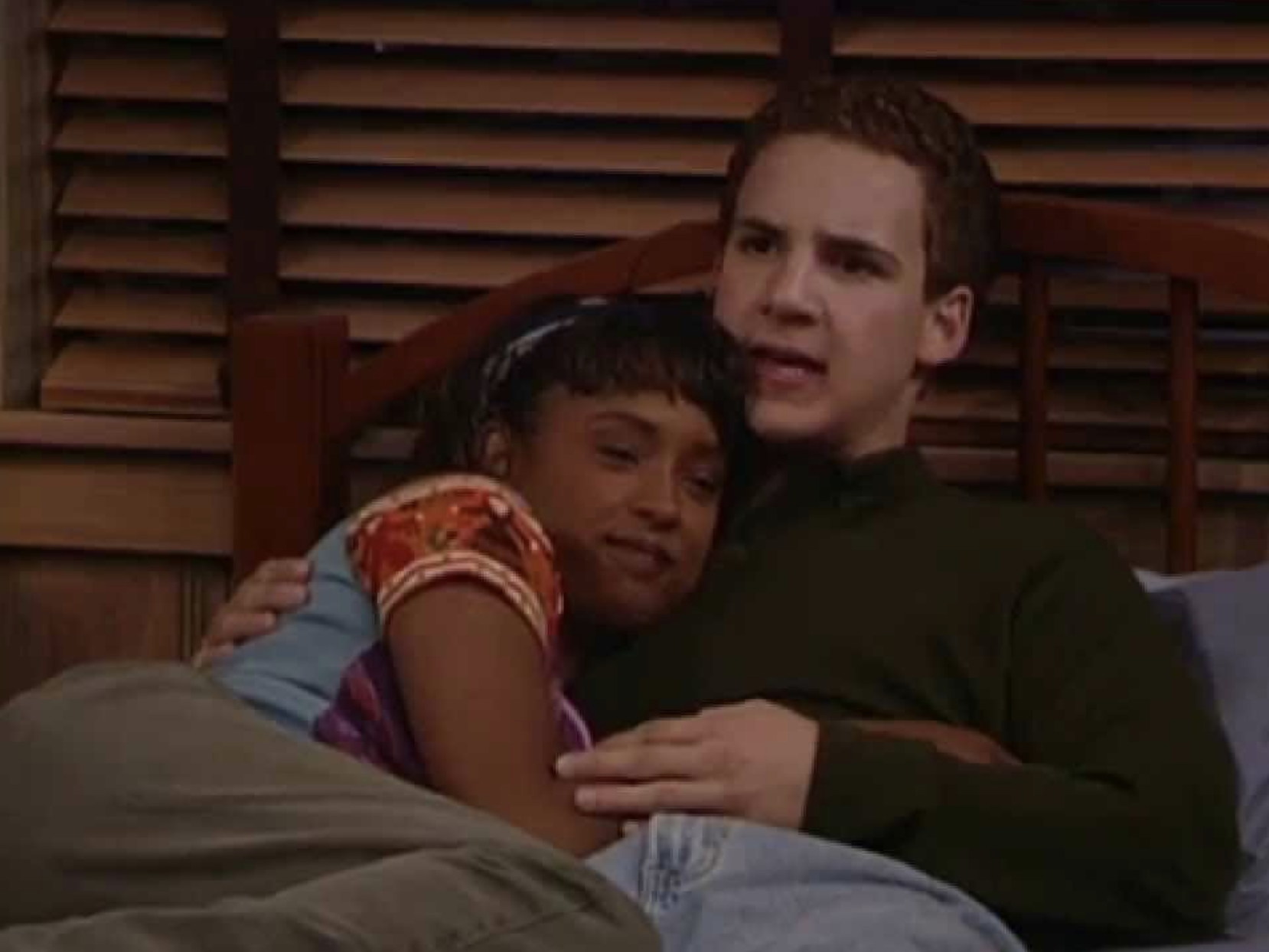 Cory Matthews cuddles in bed with Angela on &quot;Boy Meets World&quot;