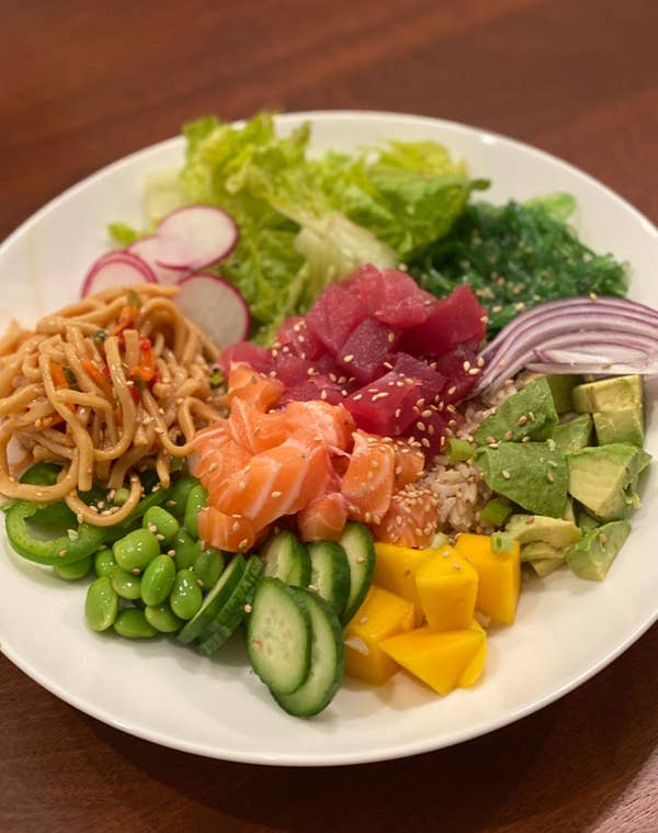 A Poke Bowl Featuring Whatever's In My Fridge