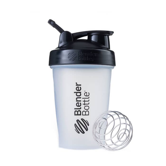 The clear BlenderBottle and BlenderBall