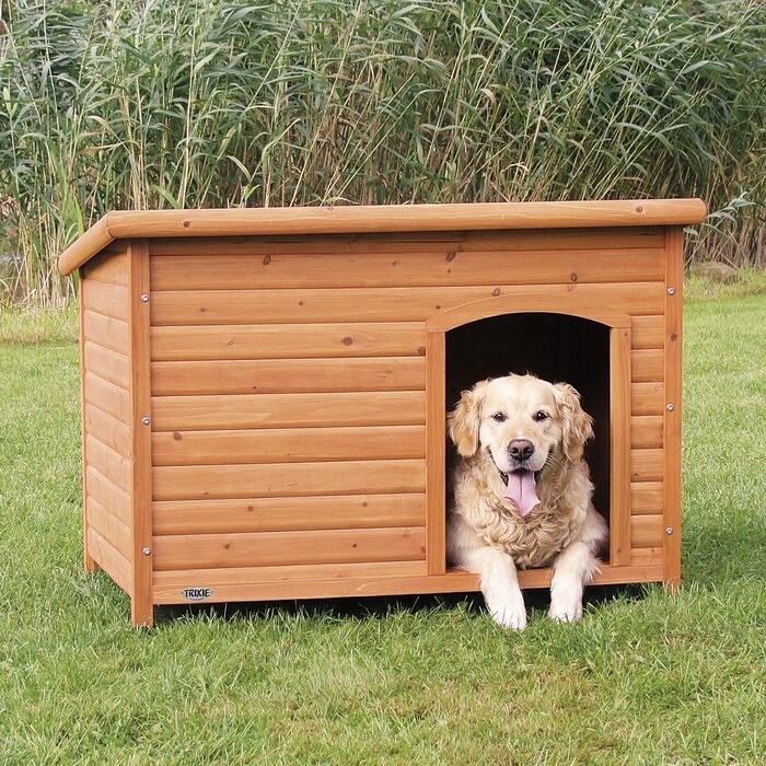 Wood outdoor dog house 