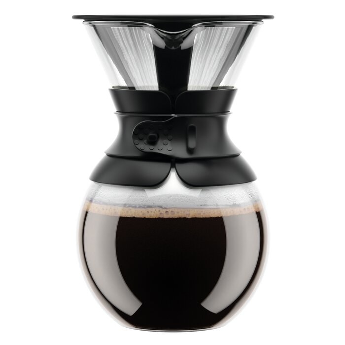 Bodum 4-cup pour-over coffee maker in black