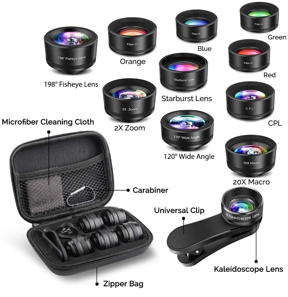 The set with all the lens filters