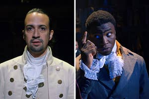 Alexander Hamilton and Hercules face each other in a side by side thumbnail