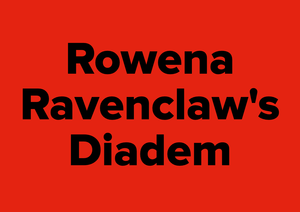 Rowena Ravenclaw's Diadem  Ravenclaw tattoo, Ravenclaw, Harry