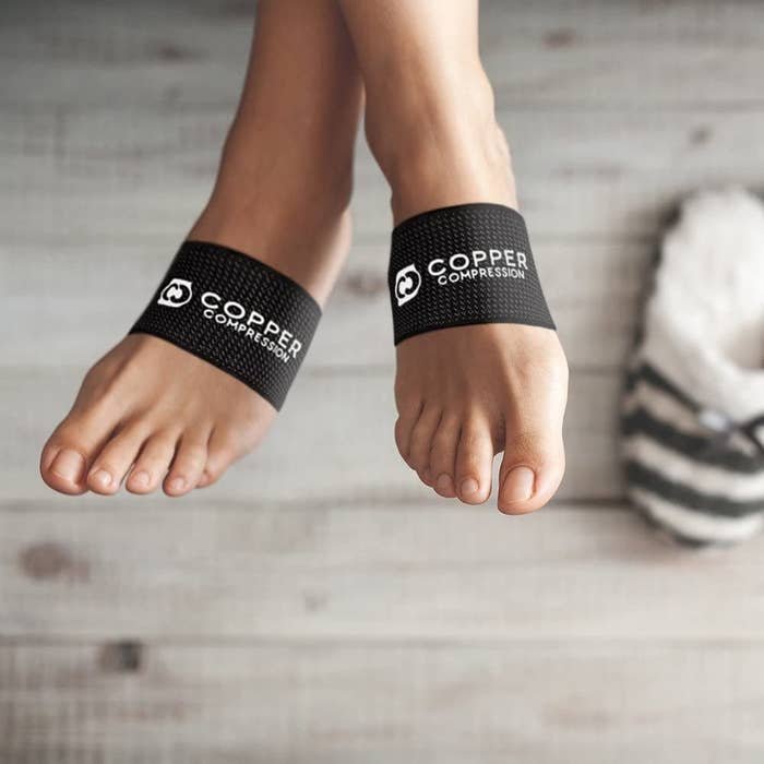 feet with bands over the middle