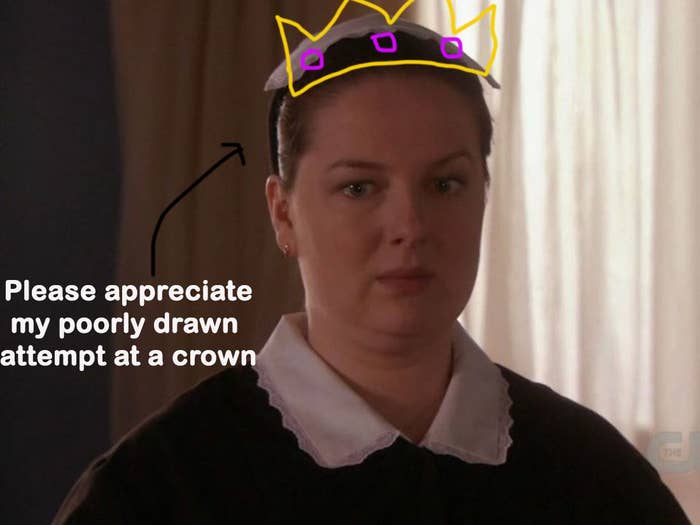 Dorota with a crown over her head