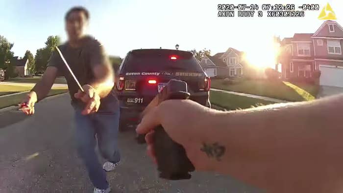Body camera footage showing Ruis
