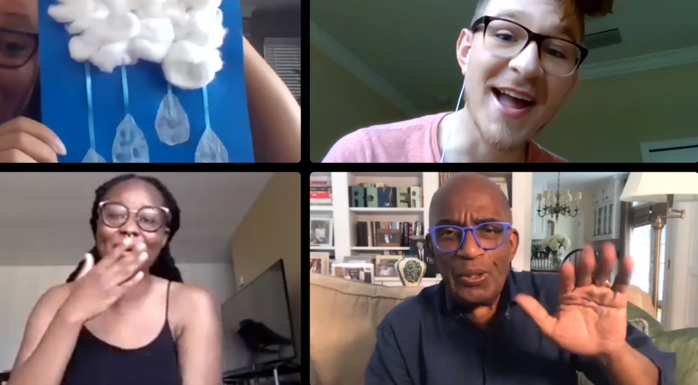 Al Roker surprising fans on video chat