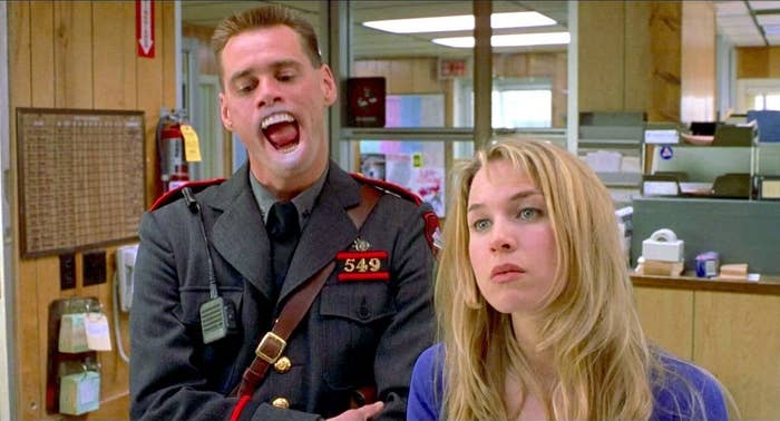 A screen grab of Jim Carrey and Renée Zellweger in their 2000 film &quot;Me, Myself, &amp;amp; Irene.&quot;