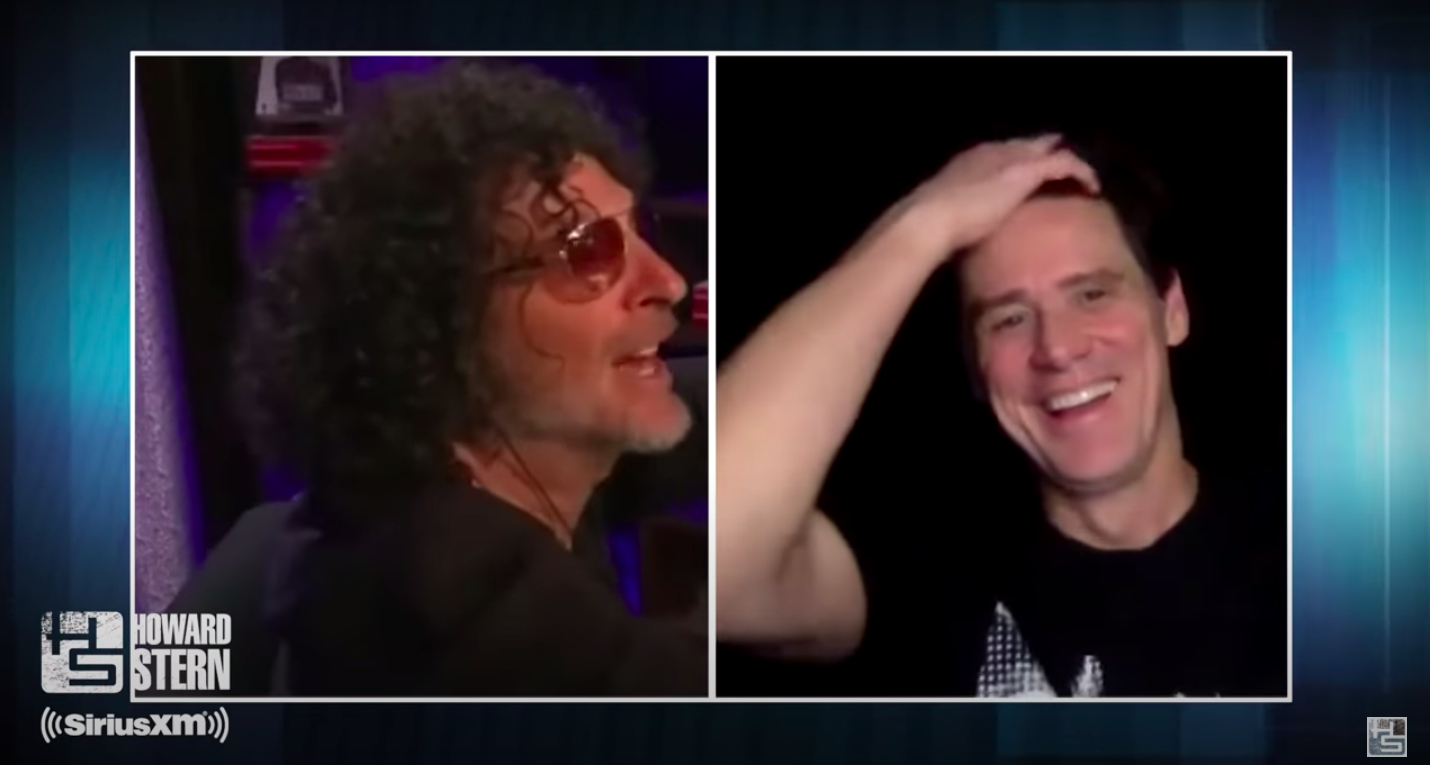 A screen grab of Howard Stern and Jim Carrey during their interview on the &quot;Howard Stern Show.&quot;