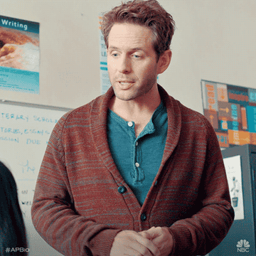 GIF of Glenn Howerton giving a thumbs up from the show AP Bio