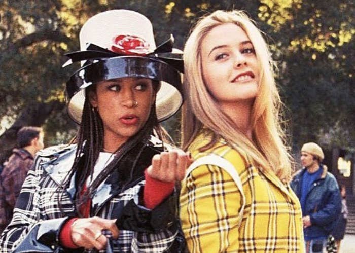 Cher and Dionne from "Clueless" in plaid outfits.
