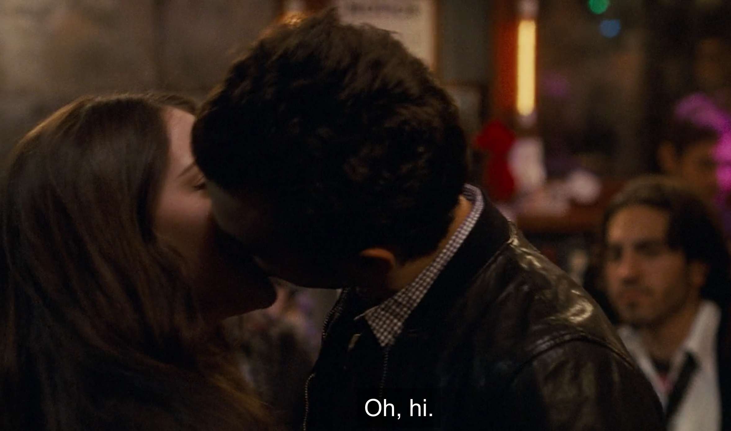 Jay Baruchel and Kat Dennings kissing