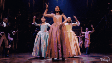 The Schuyler Sisters performing in the filmed version of &quot;Hamilton&quot;