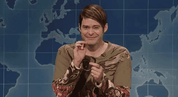 Hader trying not to laugh as Stefon on &quot;Weekend Update&quot;