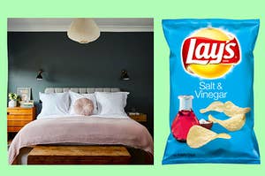 Bedroom and lays chips