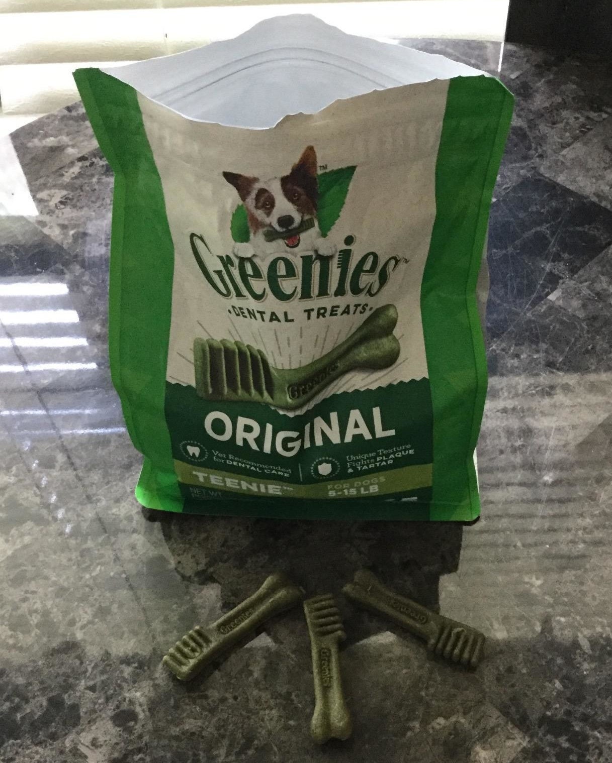 reviewer photo of the Greenie&#x27;s dental treats