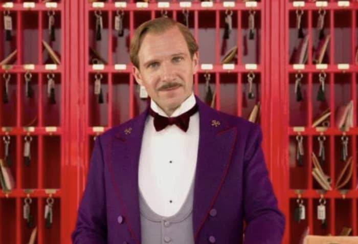 Ralph Fiennes at the hotel in Grand Budapest Hotel
