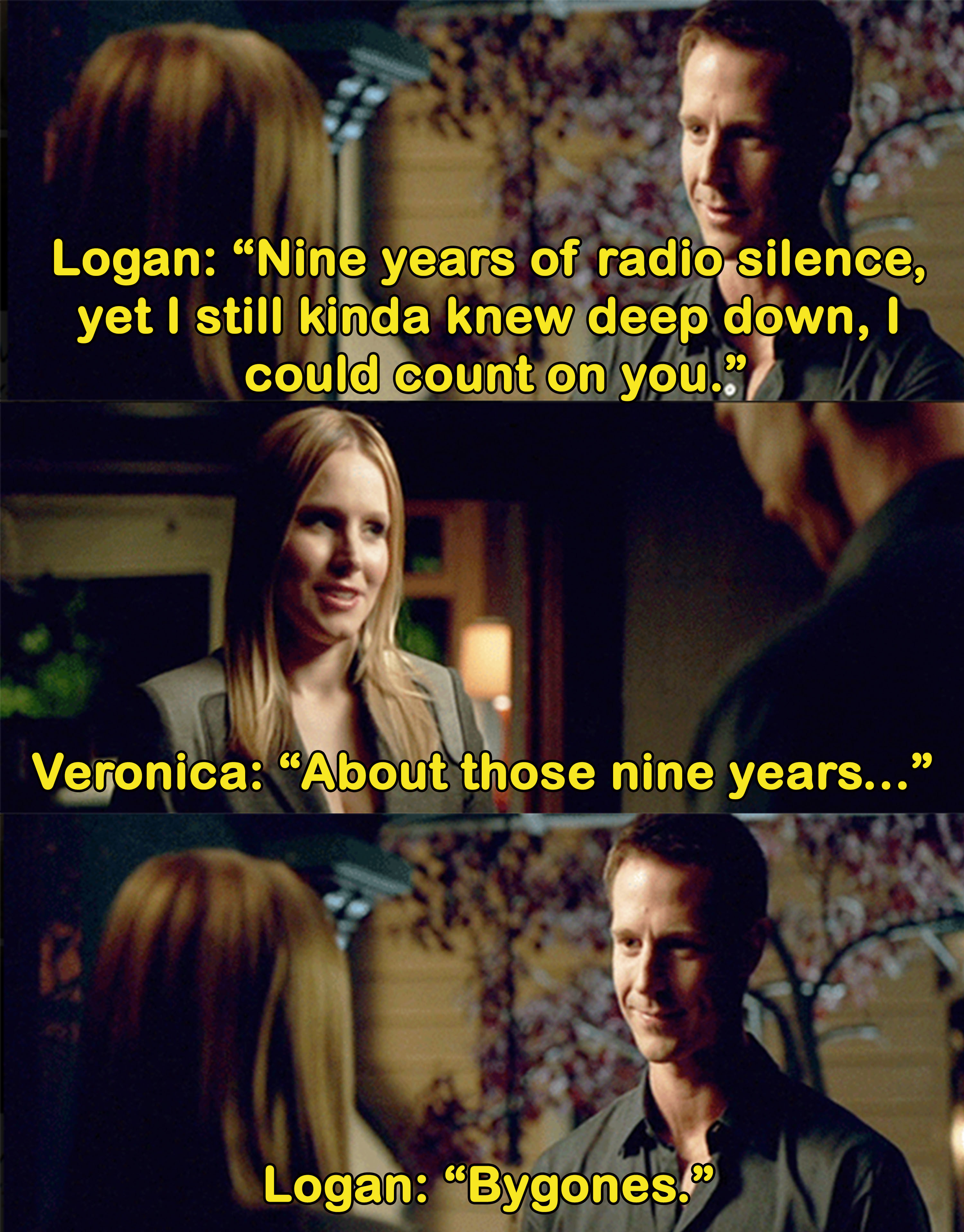 Logan says he always knew he could count on Veronica even if they hadn&#x27;t spoken in years