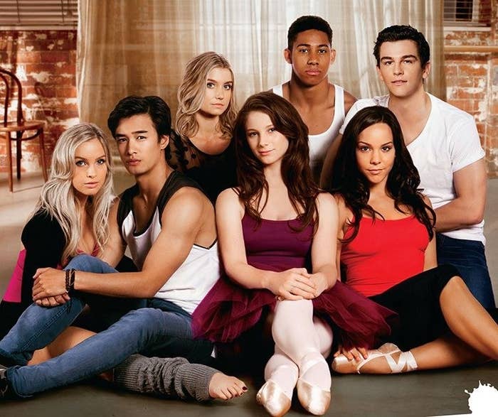 A cast photo of the characters of the characters from Dance Academy