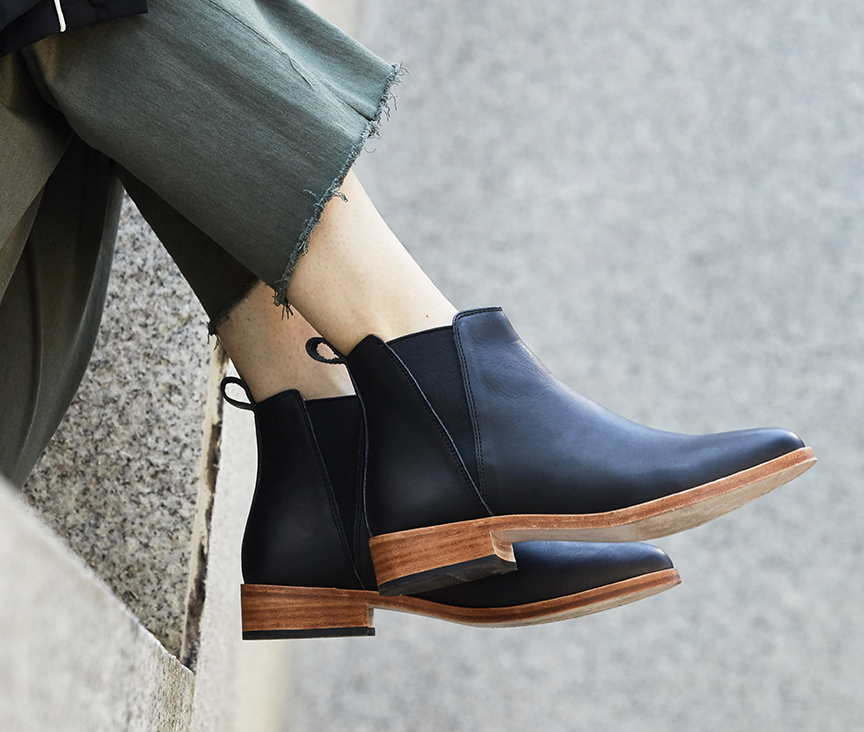 black chelsea boots