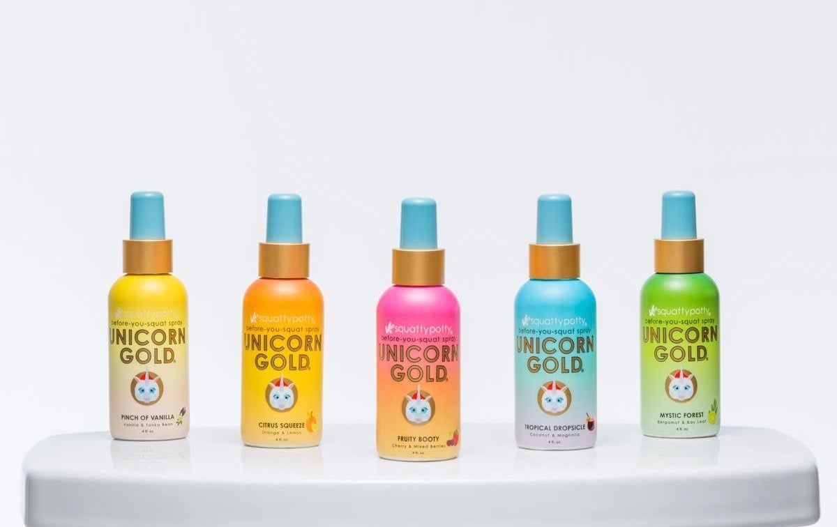 five of the Unicorn Gold poop spays