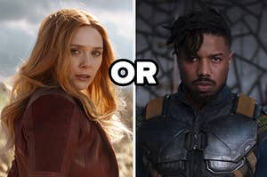Scarlet Witch and Killmonger 