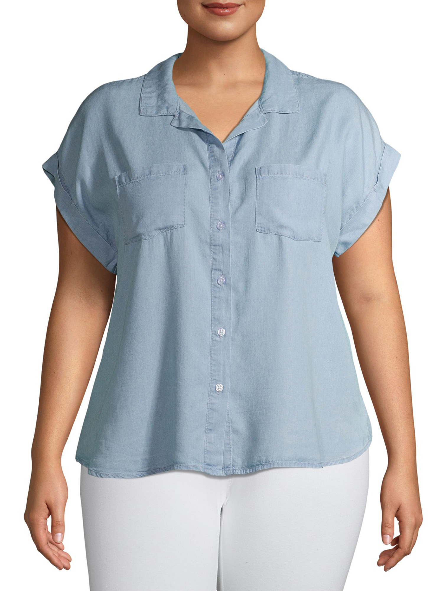 The chambray short sleeve button down