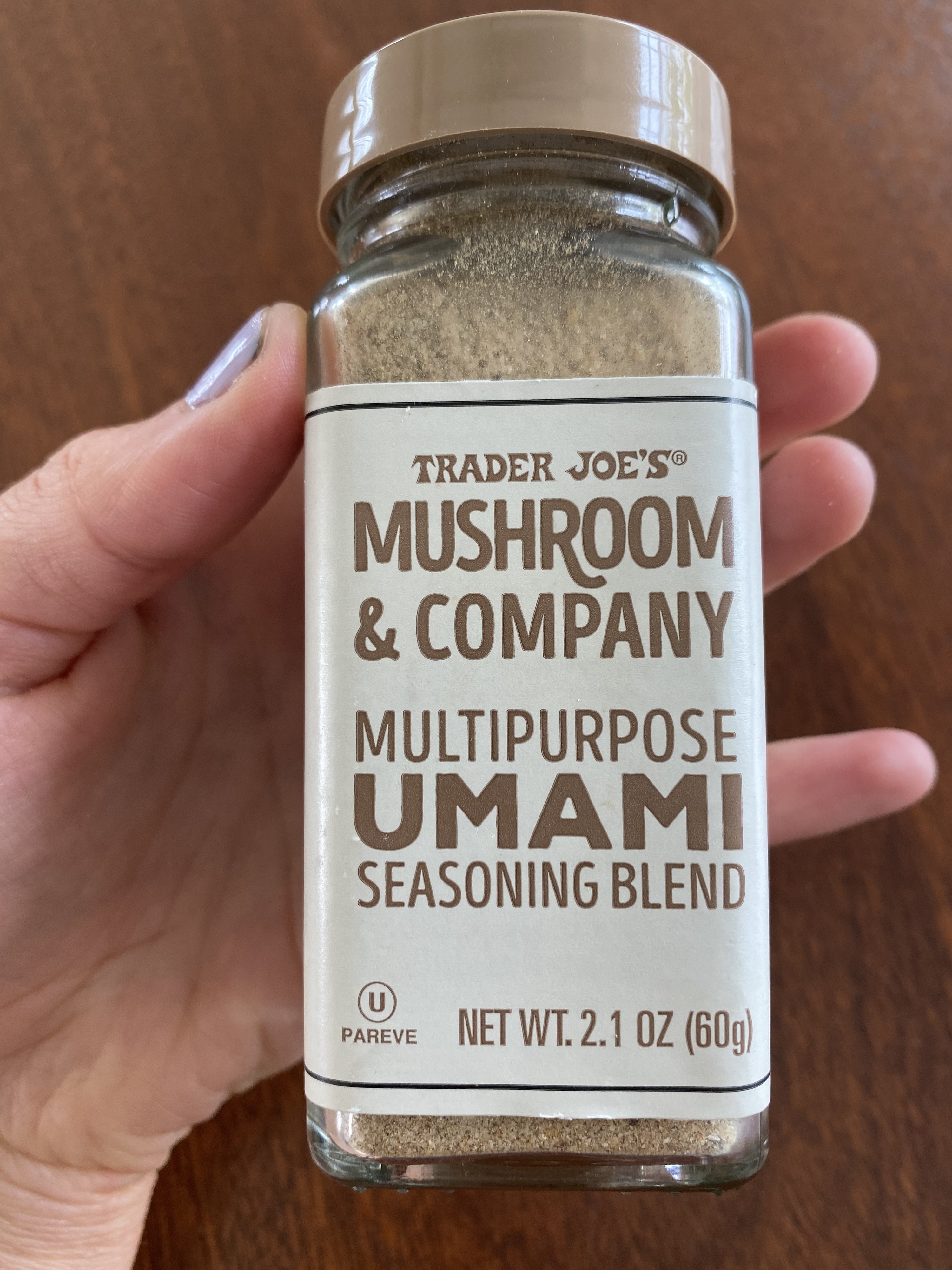 A jar of Trader Joe&#x27;s multipurpose umami seasoning blend.