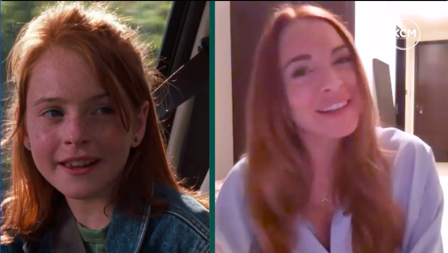 Lindsay Lohan recreating scene 