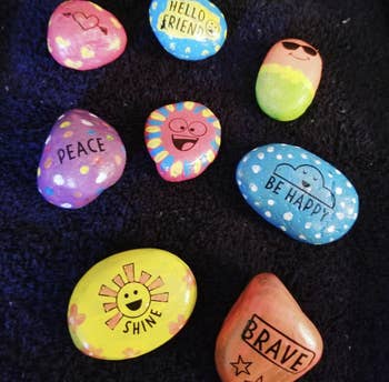 A reviewer image of painted rocks 