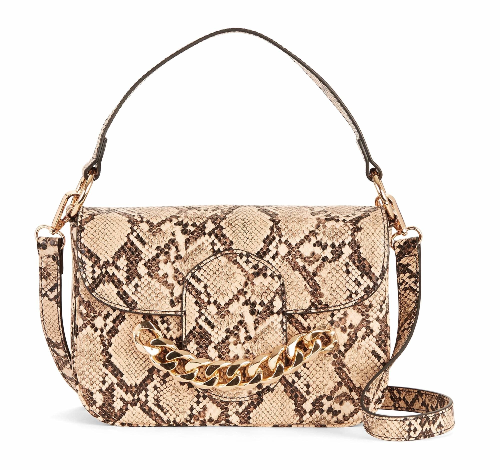 the faux snakeskin purse