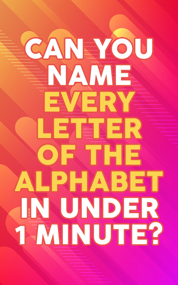 Can You Name All The Letters In The Alphabet