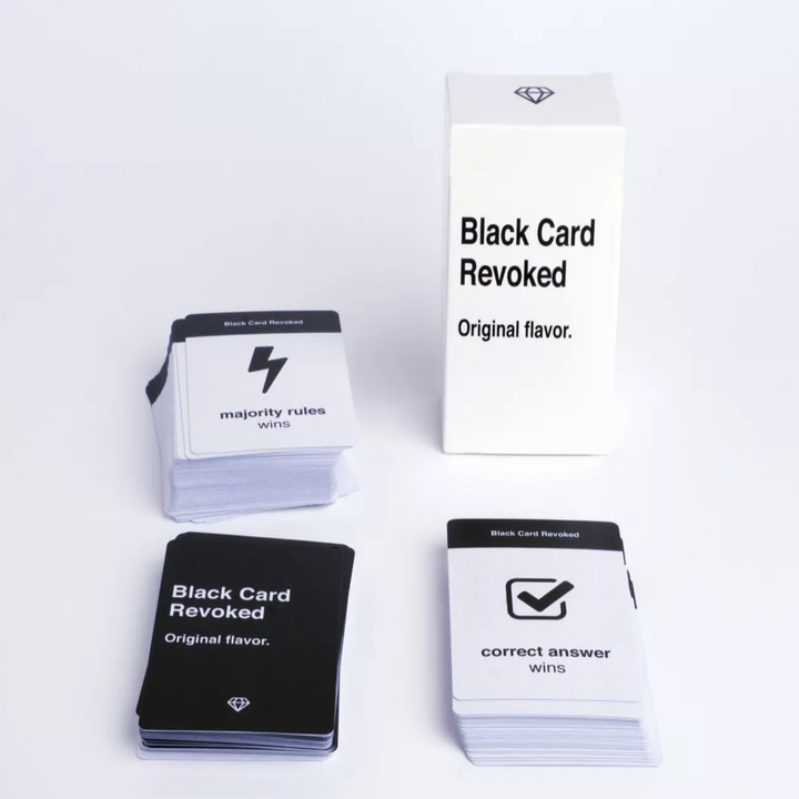 stacks of the cards and the card box