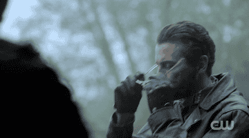 Gif from &quot;Riverdale&quot; of FP Jones on his motorcycle wearing a leather jacket, gloves, and sunglasse