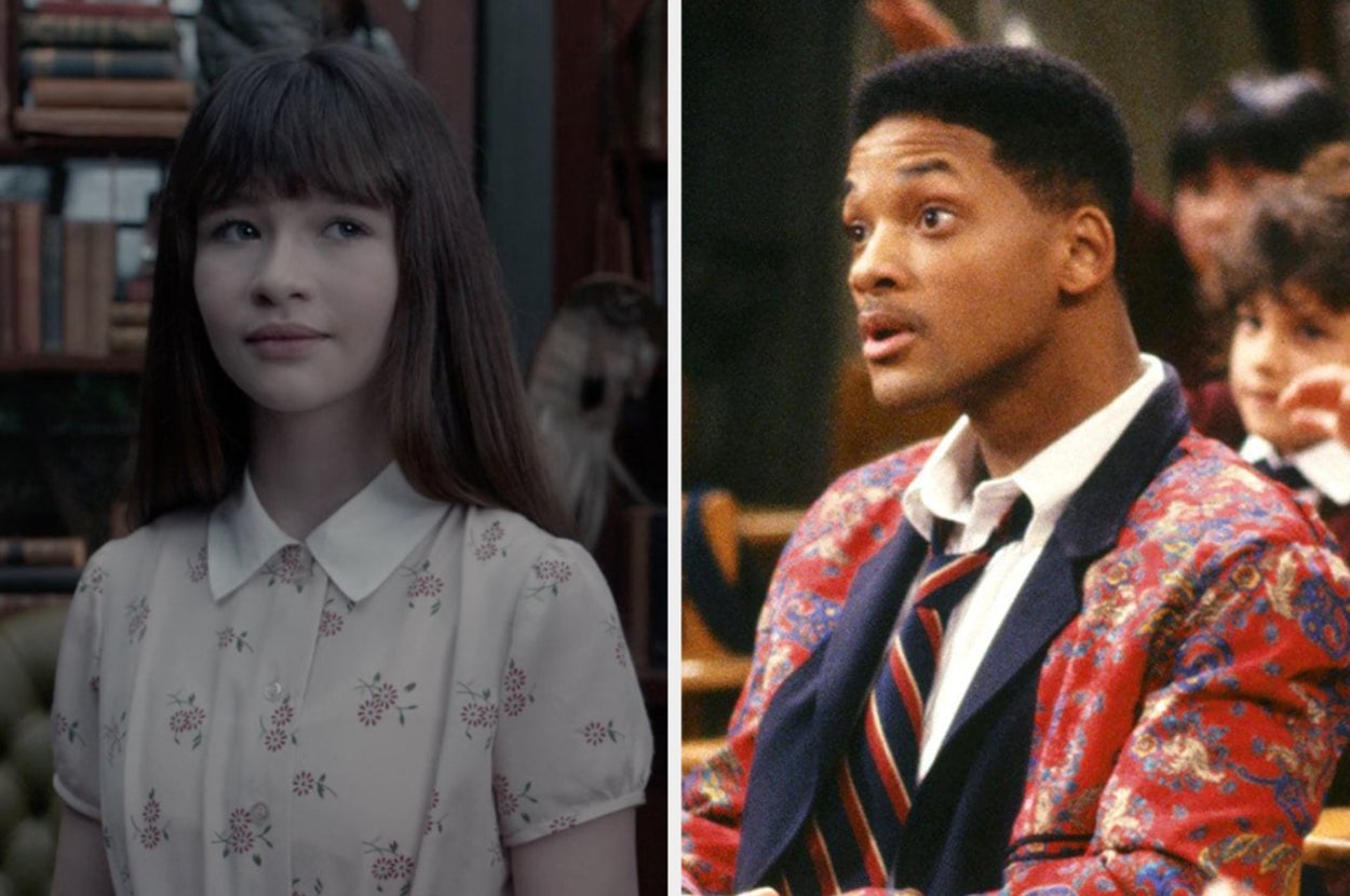 Victoria of "Series of Unfortunate Events" and Will of "Fresh Prince" pose